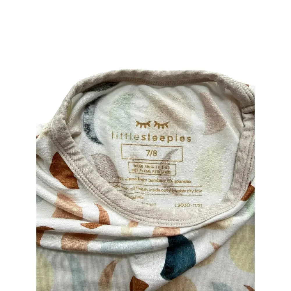 Little Sleepies Luna Neutral Two-Piece Pajama Set Size 7/8